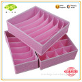 3PCS Pink Dots Nonwoven Fabrics Underwear Bras Socks Storage Organizer Box Set